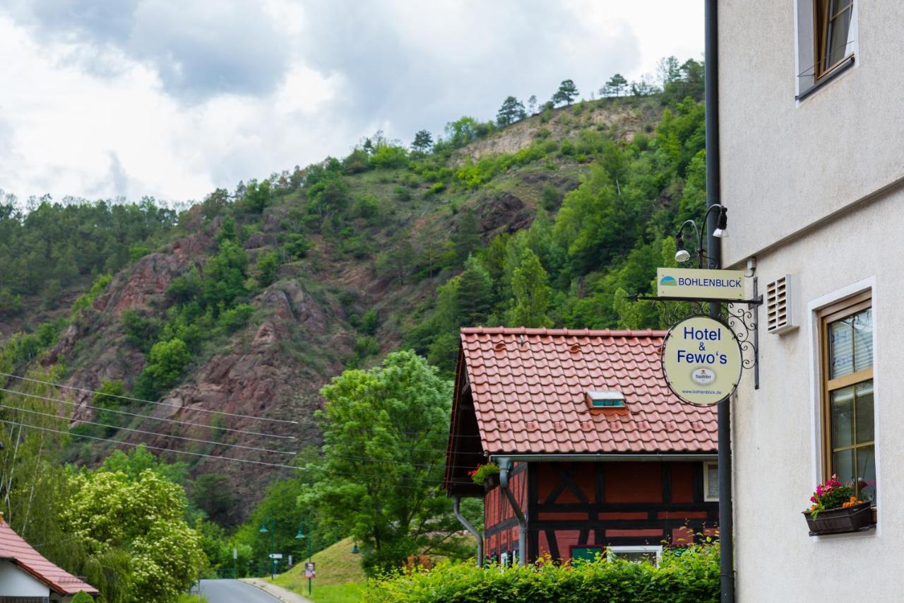 Hotel & Ferienwohnungen Bohlenblick Saalfeld Saale Buitenkant foto