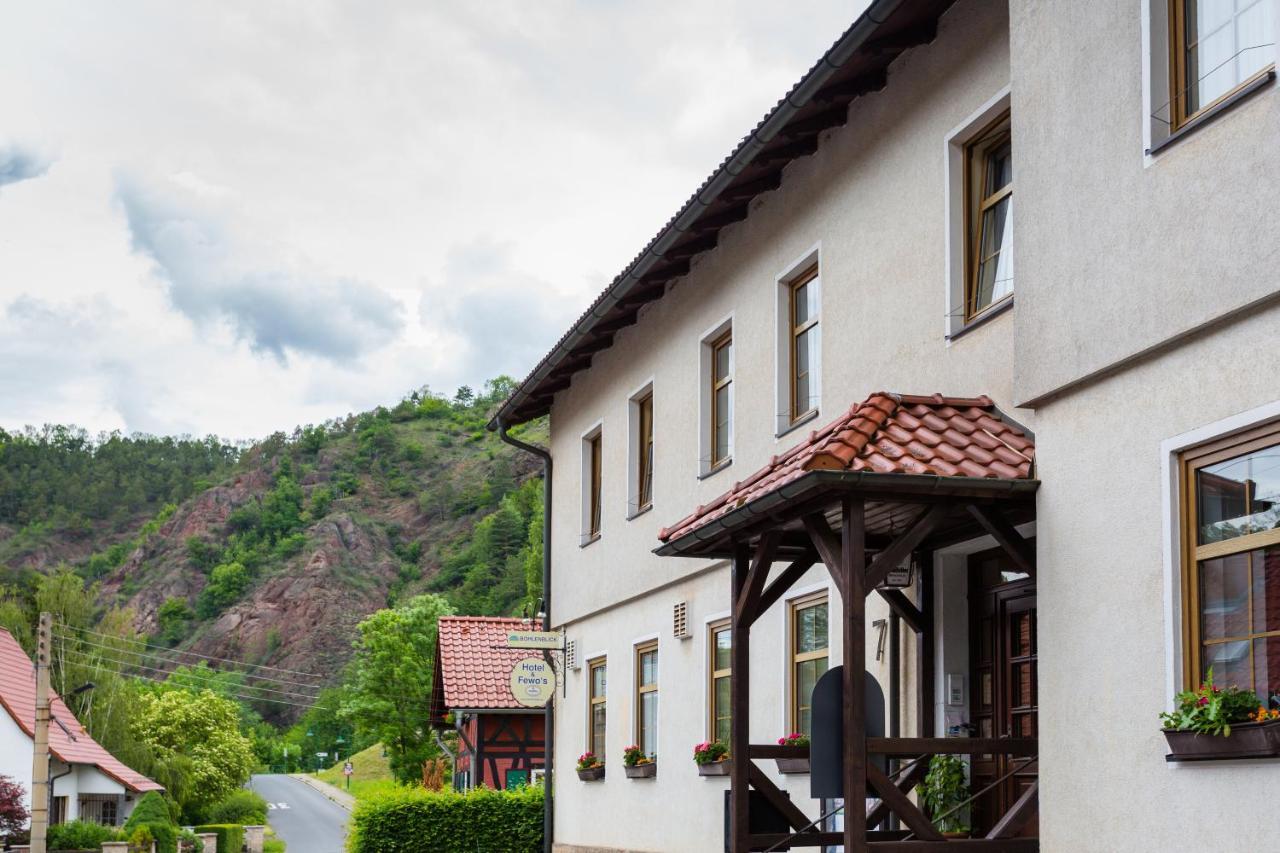 Hotel & Ferienwohnungen Bohlenblick Saalfeld Saale Buitenkant foto