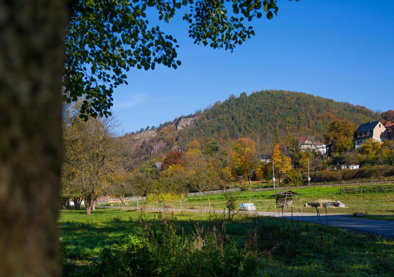 Hotel & Ferienwohnungen Bohlenblick Saalfeld Saale Buitenkant foto