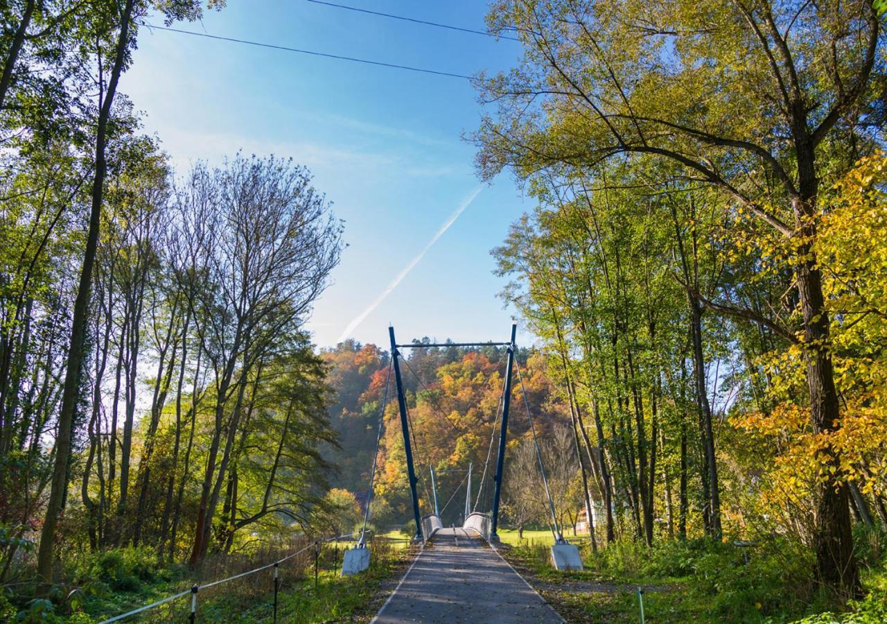 Hotel & Ferienwohnungen Bohlenblick Saalfeld Saale Buitenkant foto