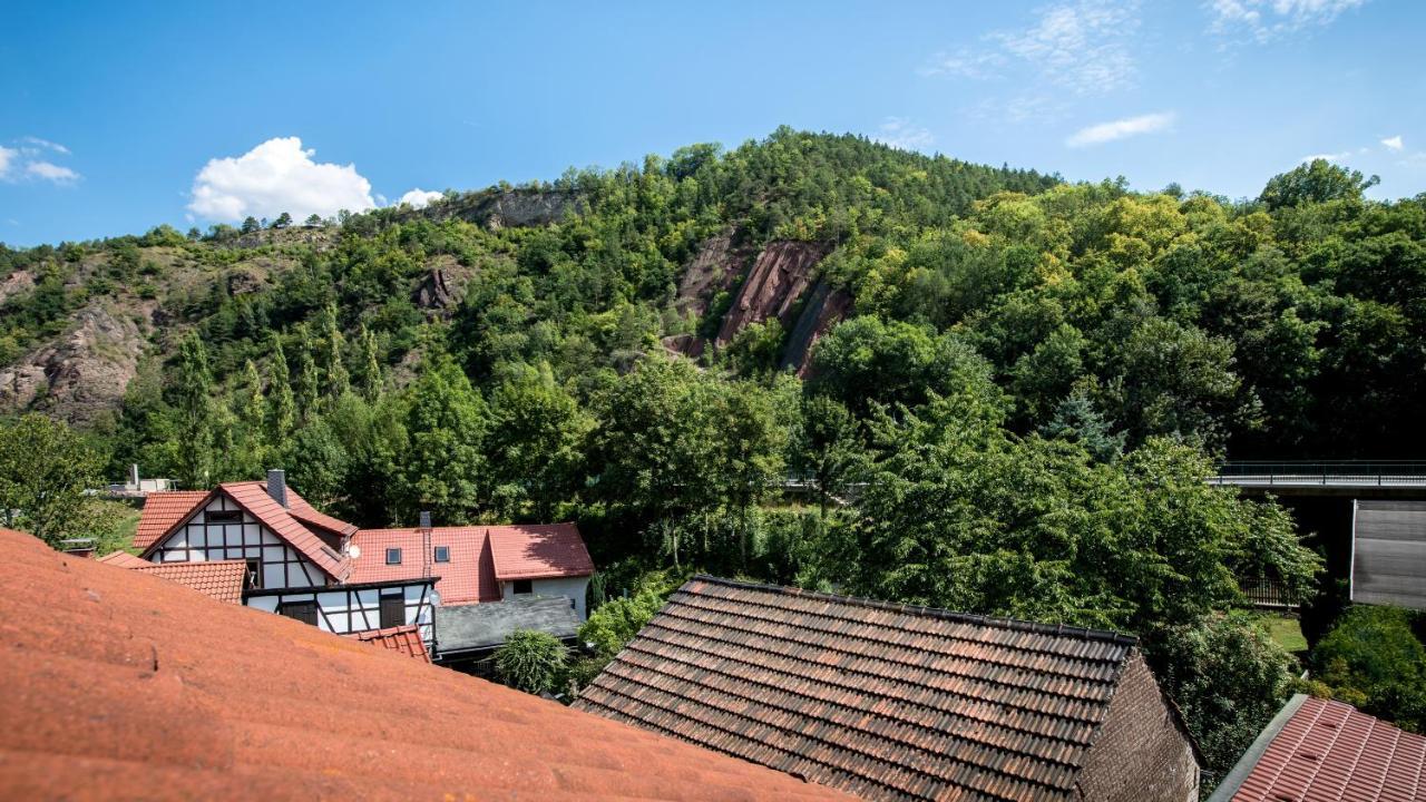 Hotel & Ferienwohnungen Bohlenblick Saalfeld Saale Buitenkant foto